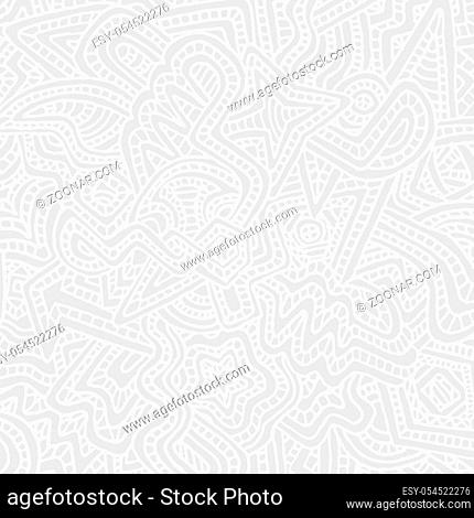 vector gray abstract monochrome zentangle hand drawn doodle background illustration on white background
