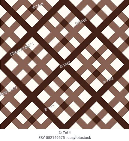 Geometric seamless pattern. The pattern of light and dark squares. Dark diagonal lines intersect to form squares and diamonds Simple regular background