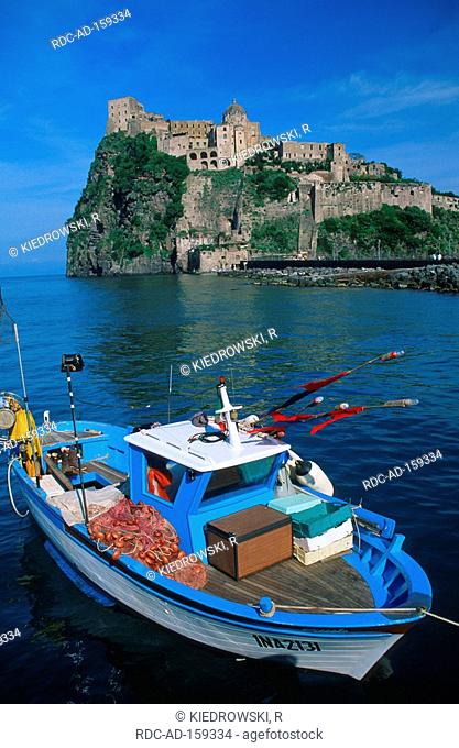Castle Aragonese Ponte Ischia Bay of Naples Campania Italy Castello Aragonese