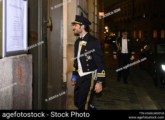 STOCKHOLM 20231113 Prince Carl Philip attends the Military Science Academy's celebratory gathering at the Stock Exchange in Stockholm