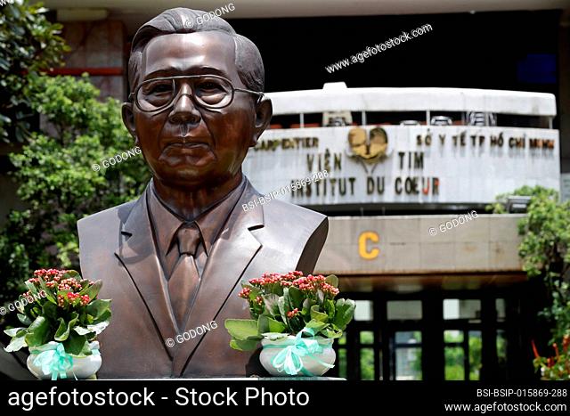 The Heart Institute. Dr Truong. Statue. Ho Chi Minh City. Vietnam