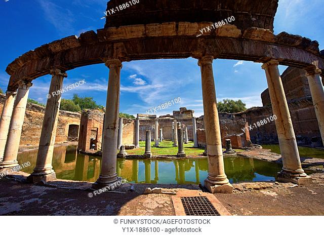 Hadrian's Villa  Villa Adriana  2nd century AD - The Maritime Theatre  Teatro Marittimo , so called because of its shape and marine architectural decorations...