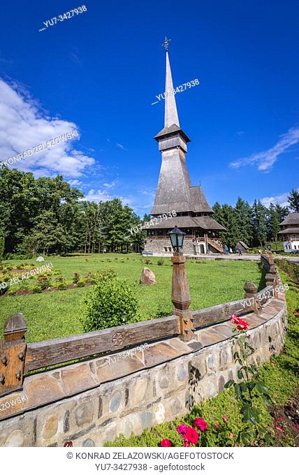 Worlds tallest wooden church of Sapanta-Peri Monastery located in Livada Dendrological Park in Sapanta village, Maramures County of Romania