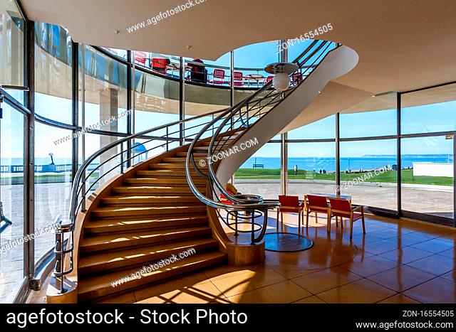 Staircase in the De La Warr Pavilion Bexhill On Sea