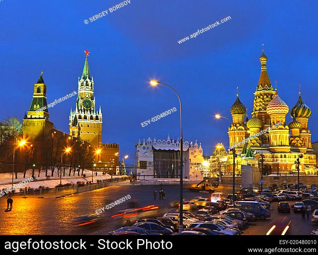 Red Square at night, Moscow