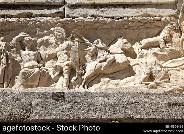 Deail from Hadrian's Temple, Ephesus, Izmir, Turkey, Asia