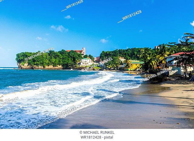 The beach and town of Sauteurs, Grenada, Windward Islands, West Indies, Caribbean, Central America