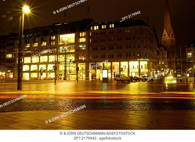The store Europa Passage at Hamburg next to the Alster