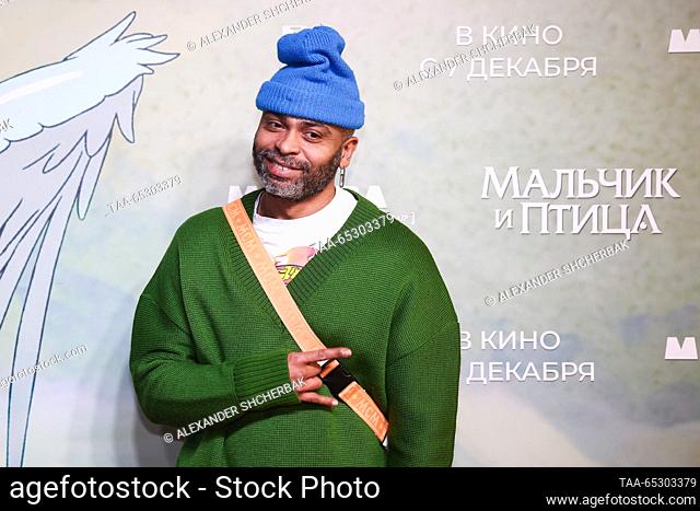 RUSSIA, MOSCOW - NOVEMBER 28, 2023: Choreographer Miguel attends the Moscow premiere of The Boy and the Heron animated film by Japanese director Hayao Miyazaki...