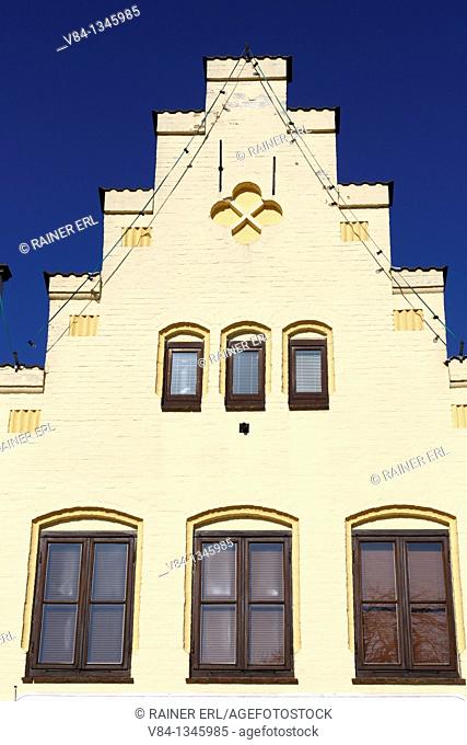 Historical Houses at Market Place / Friedrichstadt / Schleswig-Holstein / Germany