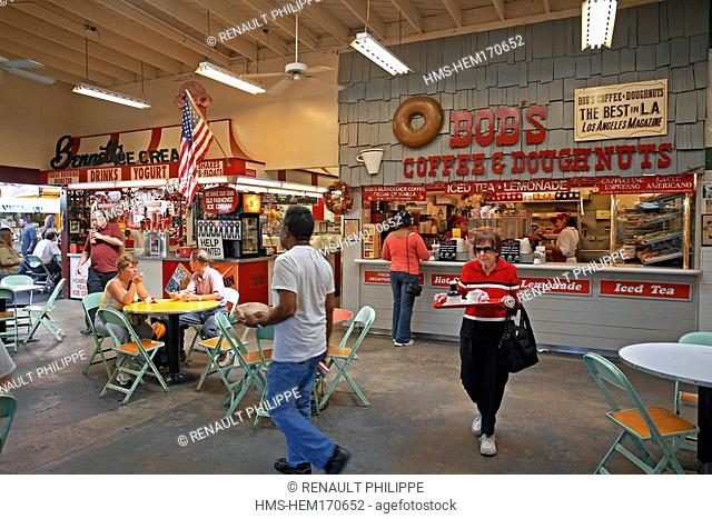 United States, California, Los Angeles, Beverly Hills, Original Farmers Market, grocery stalls and boutiques