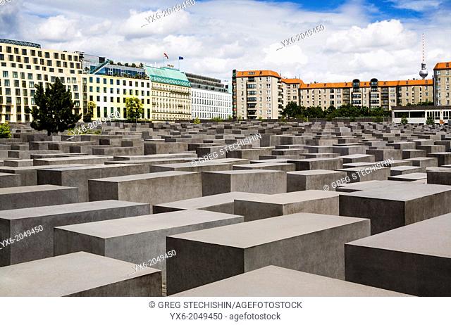 Memorial to the Murdered Jews of Europe Denkmal für die ermordeten Juden Europas. A memorial in Berlin to the Jewish victims of the Holocaust