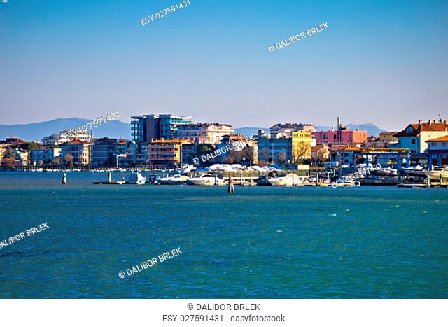 Town of Grado tourist seafront view, Friuli-Venezia Giulia region of Italy