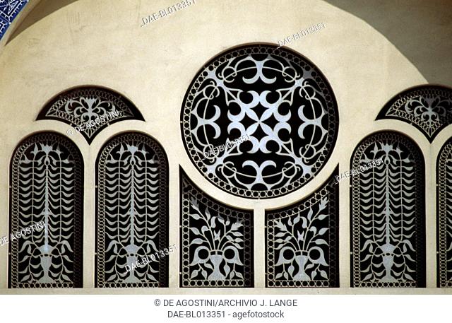 Stained-glass windows in Souq Al Markazi or Blue Souq, Sharjah, United Arab Emirates