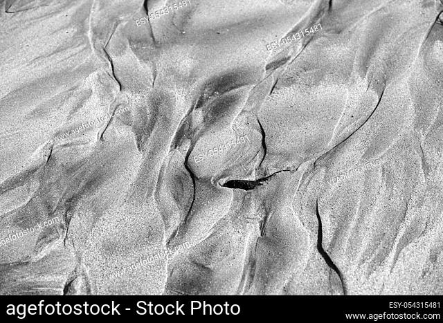 Abstract Image of Sea Sand Formed After Tide