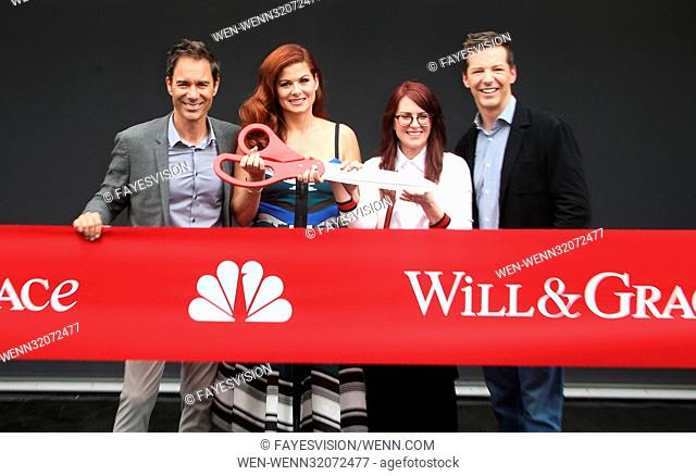 'Will & Grace' Start Of Production Kick Off Event And Ribbon Cutting Ceremony Featuring: Eric McCormack, Debra Messing, Megan Mullally