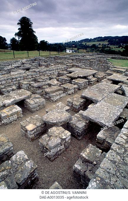 Ruins of Chesters Roman Fort, Hadrian's Wall (Unesco World Heritage List, 1987), Northumberland, England, United Kingdom