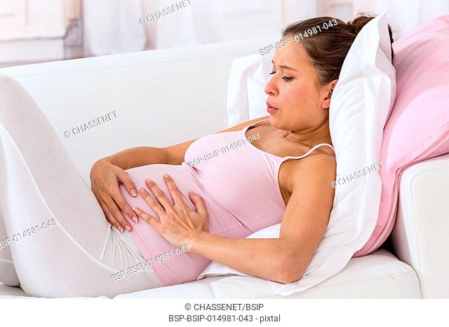 7 months pregnant woman