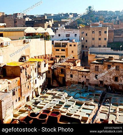 blur in morocco africa the antique tannery near the medina