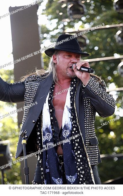 Chris Jericho Lead singer for Fozzy Performs at Inkcarceration in Mansfeild Ohio on July 13 2019