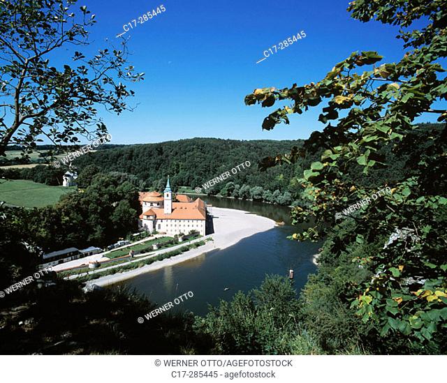 Weltenburg monastery, Kelheim-Weltenbrug, Danube River, Bavaria, Germany