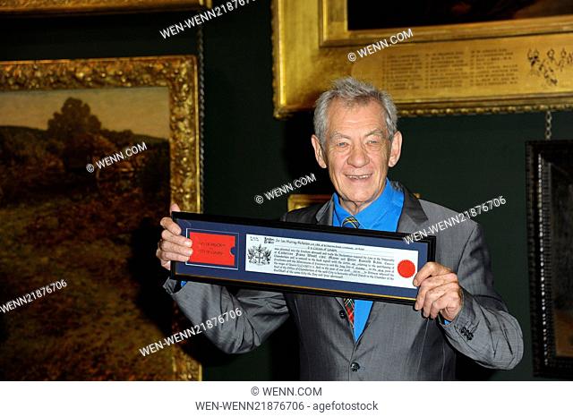 Sir Ian McKellen receives the Freedom of the City of London at the Guildhall Featuring: Sir Ian McKellen Where: London, United Kingdom When: 30 Oct 2014 Credit:...