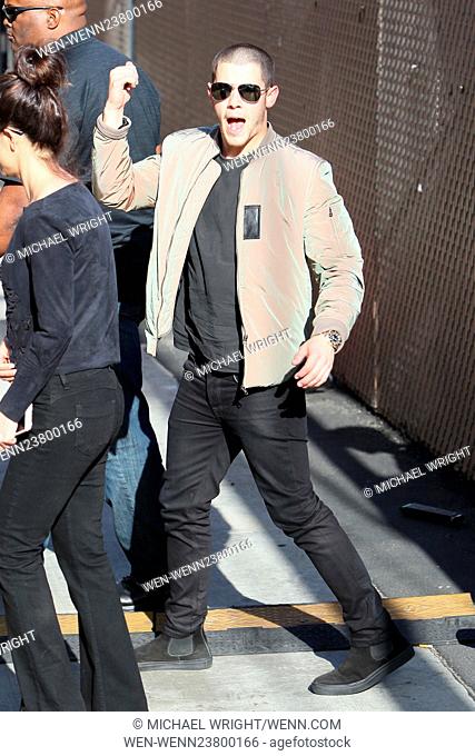Nick Jonas seen leaving his sound check at the ABC studios before Jimmy Kimmel Live Featuring: Nick Jonas Where: Los Angeles, California