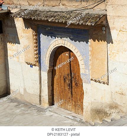 Building With An Arched Wooden Door, Mustafapasa Nevsehir Turkey