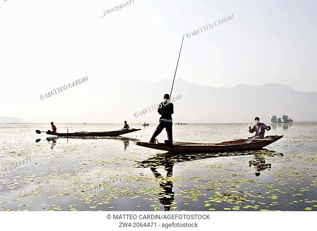 Fishermen on Dal Lake