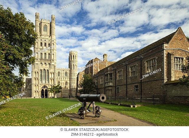 Late summer afternoon at Ely Cathedral, Cambridgeshire, England