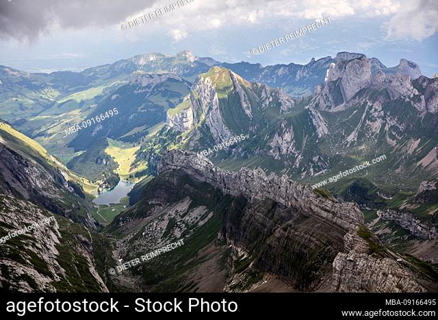 Appenzellerland, Switzerland, Alps, mountains, Säntis, Hüser, Furgglenfirst. Saxer gap, Kamor, Seealpsee