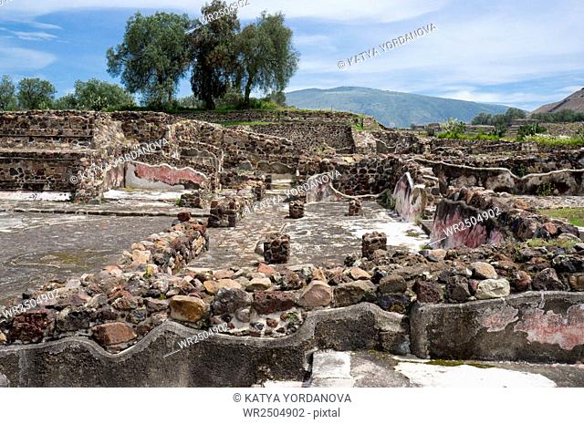 Ruins of a building, Teotihuacan, Mexico City, Mexico