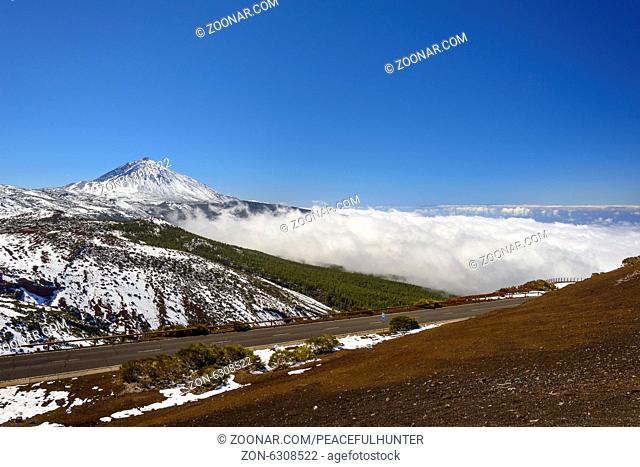 Teide Volcano - partially covered by snow (February 2014)