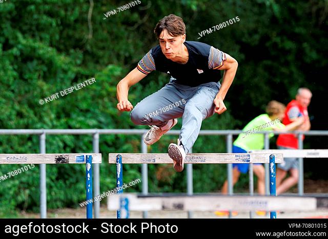 Belgian Athlete Flor Lambrechts pictured in action during a training session at a team building training camp of the young Team Belgium athletes in Gent