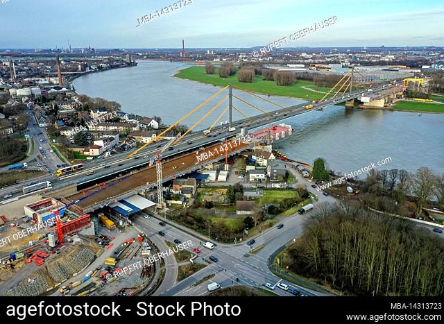 New construction of the A40 Rhine Bridge Neuenkamp, Duisburg, North Rhine-Westphalia, Germany