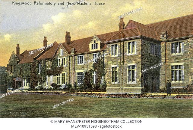 A hand-coloured view of Kingswood Reformatory, near Bristol