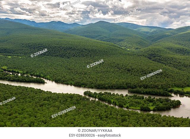 River Zhupanova. Kronotsky Nature Reserve on Kamchatka Peninsula