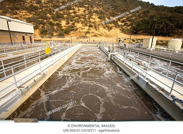 Aeration System, Hill Canyon Wastewater Treatment Plant, Camarillo, Ventura County, California, USA