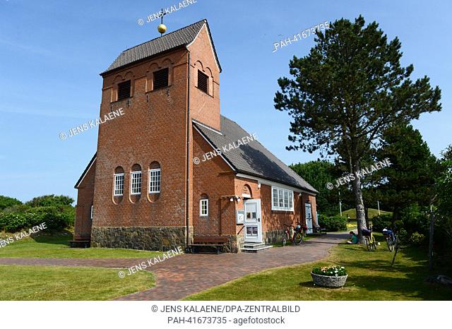 Exterior view of the Frisian Chapel on Sylt island in Wenningstedt, Germany, 27 July 2013. The church also offers soccer services