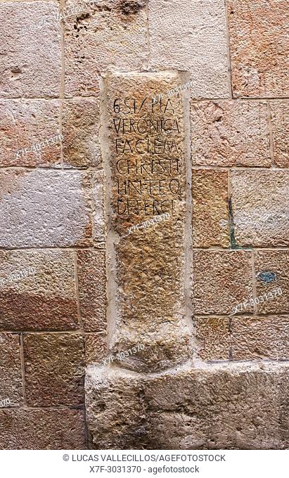 Station VI, Way of the cross, Via Dolorosa, Old City, Jerusalem, Israel
