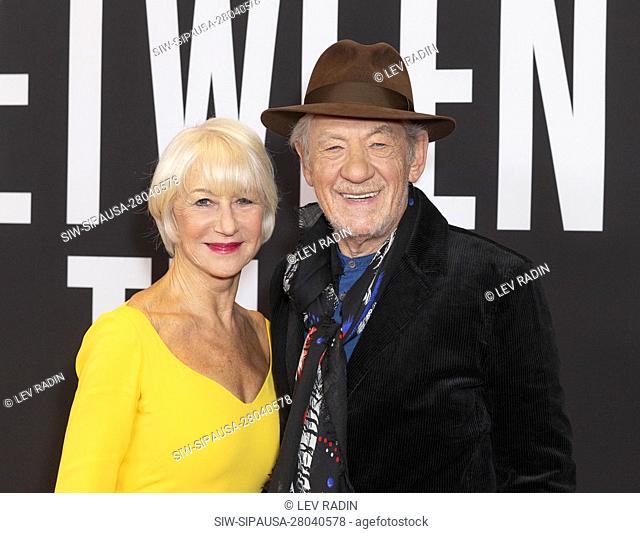 (11/6/2019) Dame Helen Mirren and Sir Ian McKellen attend The Good Liar premiere at 787 7th Avenue in Manhattan (Photo by Lev Radin/Pacific Press/Sipa USA)