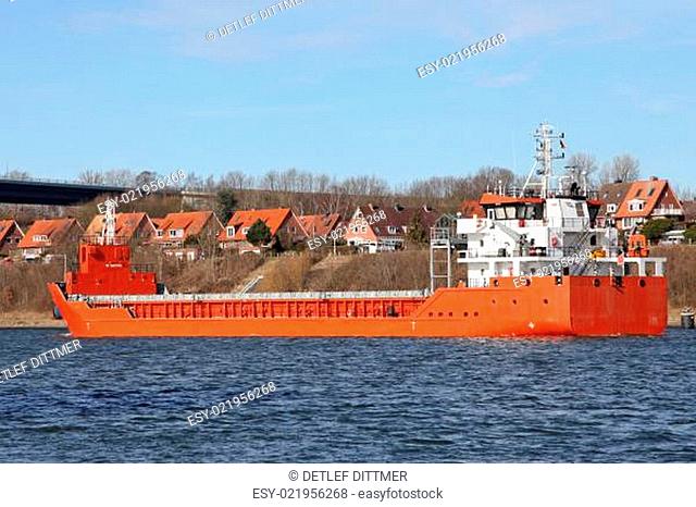 Frachtschiff auf dem Nord-Ostsee-Kanal