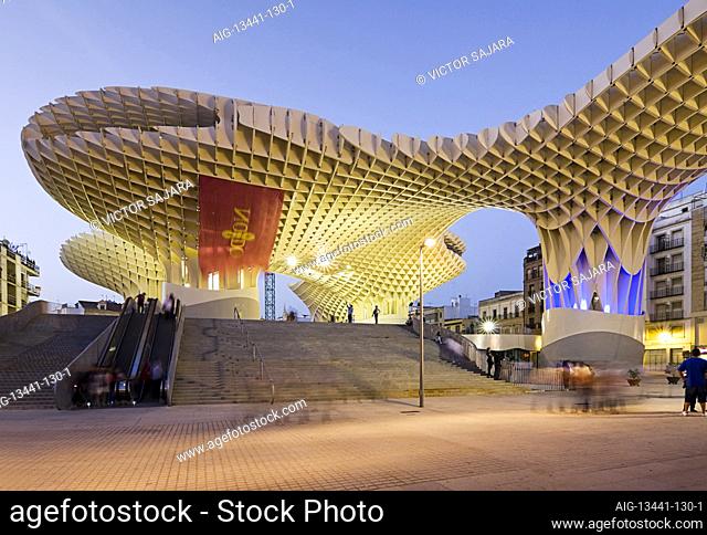 Metropol Parasol, a wooden building in La Encarnación Square, Seville