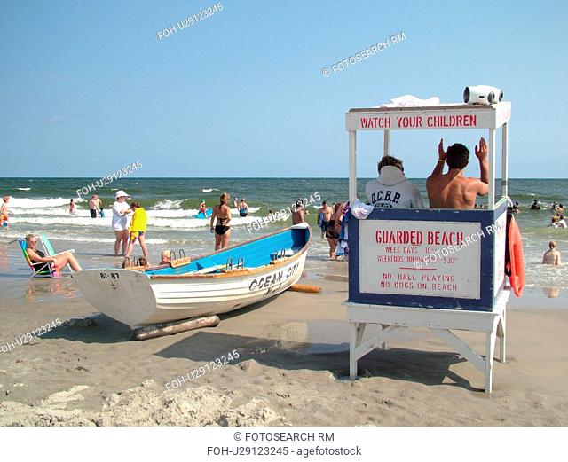 Ocean City, NJ, New Jersey, Atlantic Ocean, shore, beach, lifeguard station