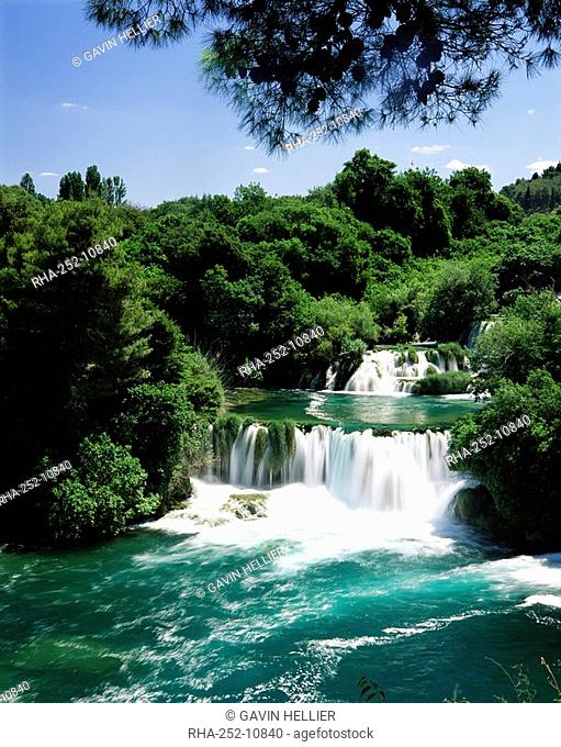 Skradinski Buk waterfalls, Krka National Park, Dalmatia, Croatia, Europe