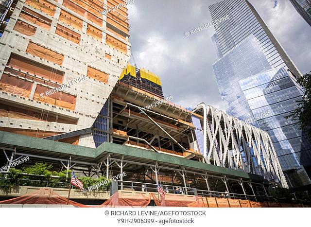 Construction of the Hudson Yards development in New York