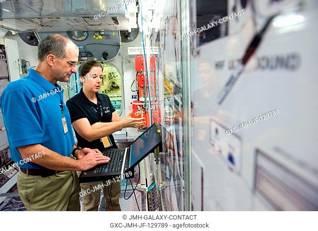 NASA astronaut Don Pettit, Expedition 3031 flight engineer, participates in a routine operations training session in an International Space Station...