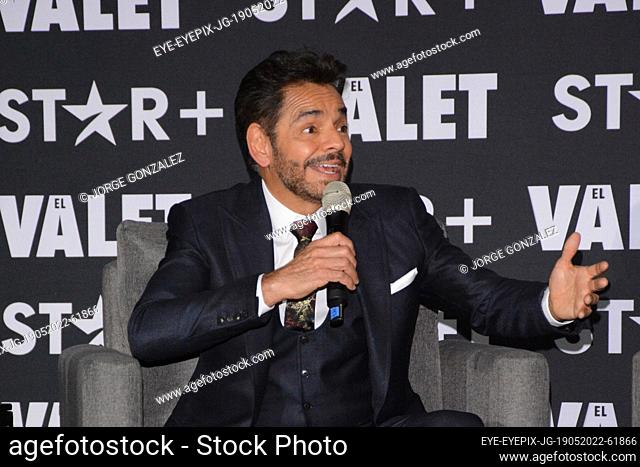 MEXICO CITY, MEXICO - MAY 19, 2022: Actor Eugenio Derbez gesticulates while speak during  The Valet film press conference at Cinepolis Oasis Coyoacan