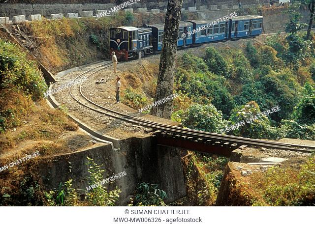 The Darjeeling Himalayan train is passing through Sukna Reserve Forest The Darjeeling Himalayan Railway has availed World Heritage Status from UNESCO in 1999