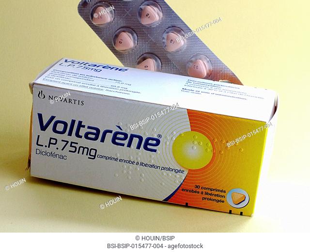A French packet of Voltaren, an anti-inflammatory drug